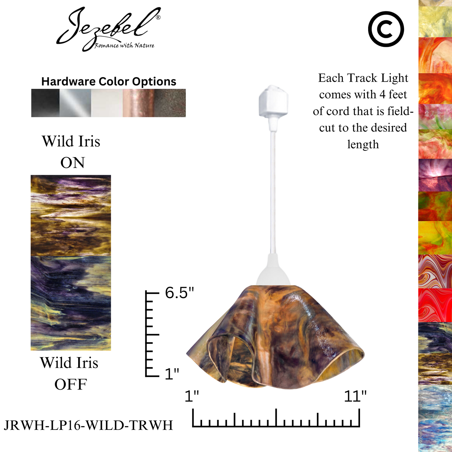 Jezebel Signature® Track Lighting Lily Pendant, Large