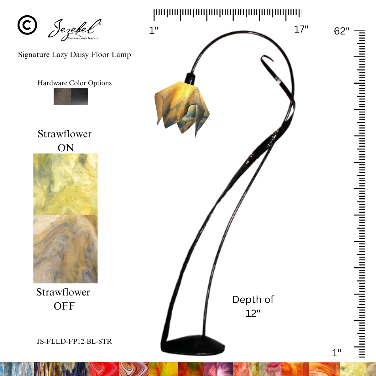 Jezebel® Flame Lazy Daisy Floor Lamp