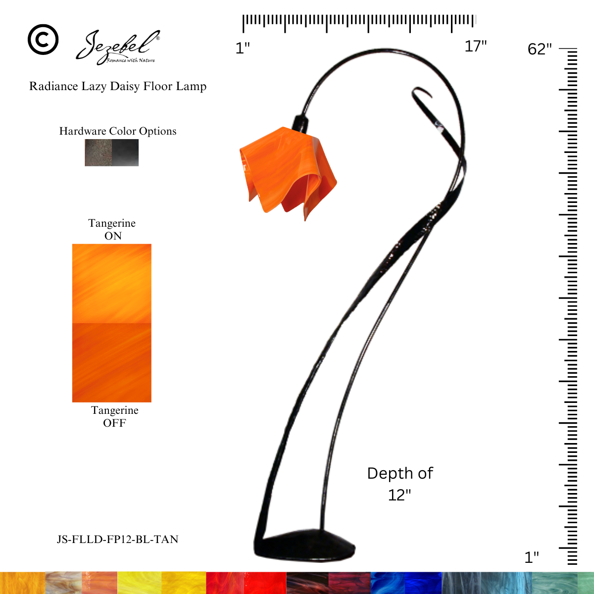 Jezebel® Flame Lazy Daisy Floor Lamp