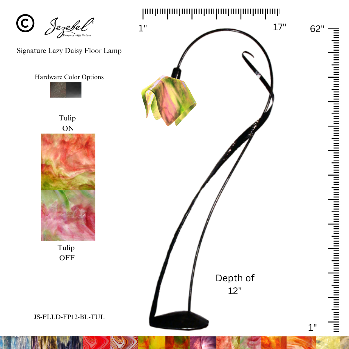 Jezebel® Flame Lazy Daisy Floor Lamp