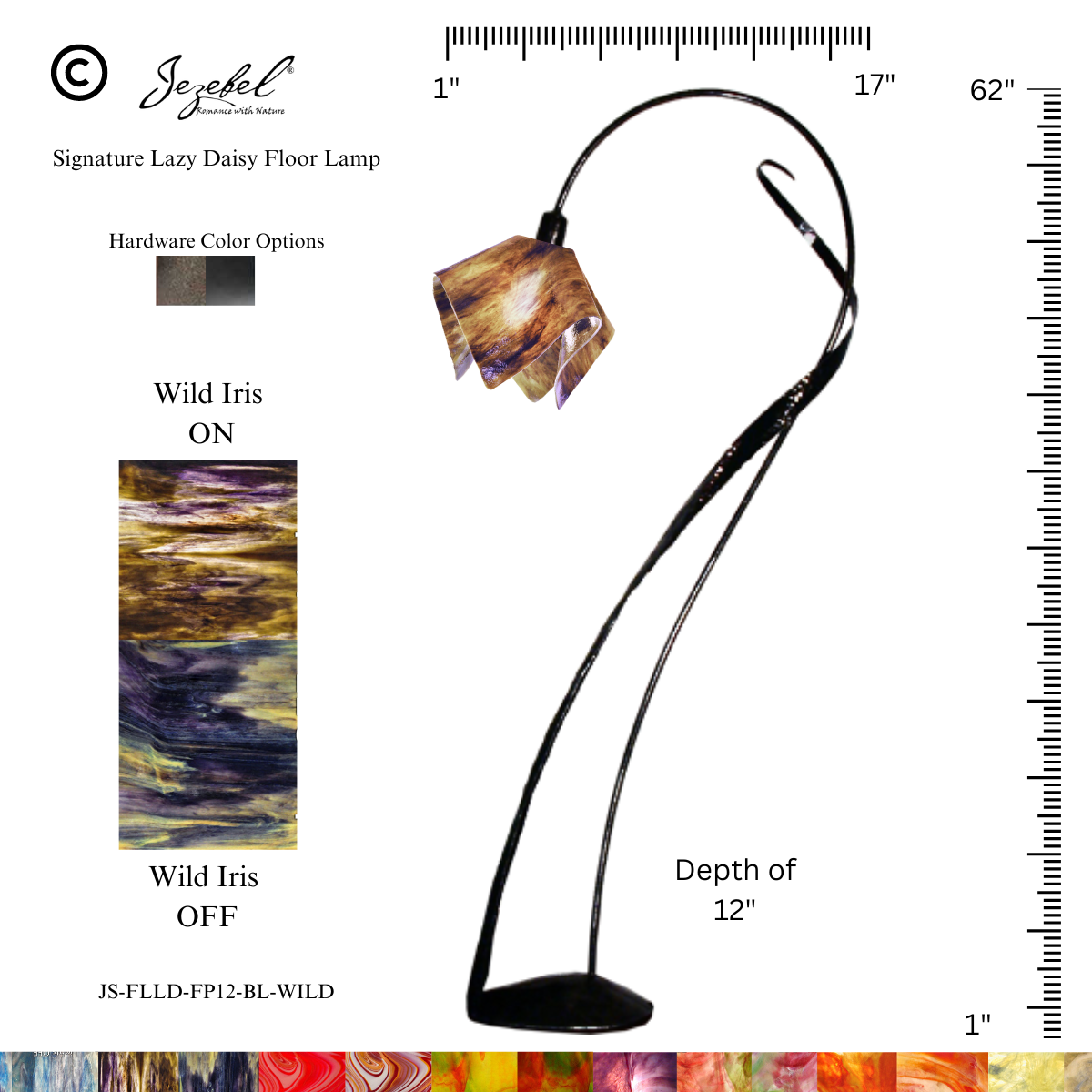 Jezebel® Flame Lazy Daisy Floor Lamp