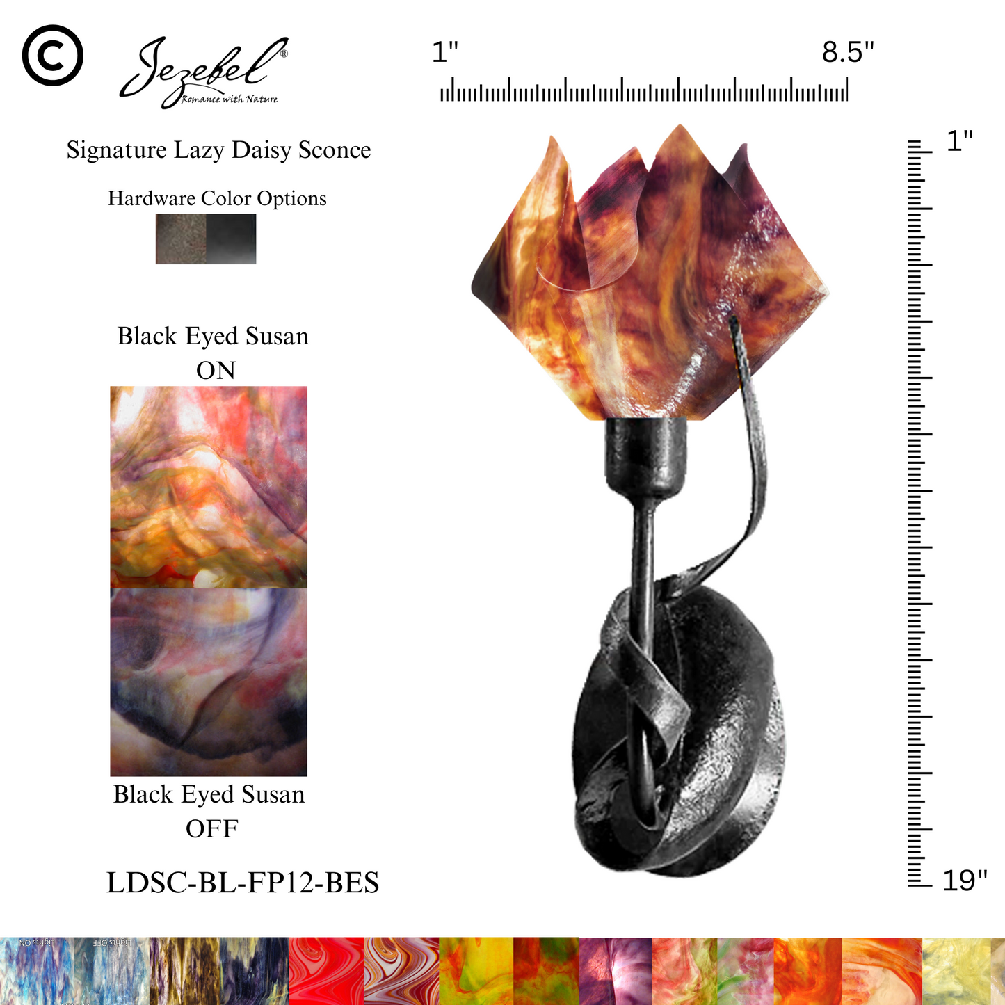 Jezebel® Lazy Daisy Sconce, Flame Style