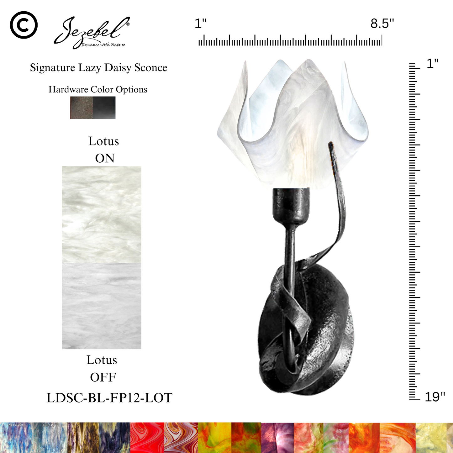 Jezebel® Lazy Daisy Sconce, Flame Style