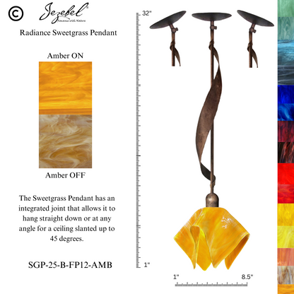 Jezebel Sweetgrass Pendant, Flame