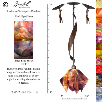Jezebel Sweetgrass Pendant, Flame