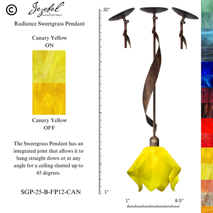 Jezebel Sweetgrass Pendant, Flame
