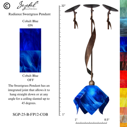 Jezebel Sweetgrass Pendant, Flame