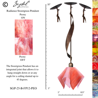 Jezebel Sweetgrass Pendant, Flame