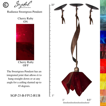 Jezebel Sweetgrass Pendant, Flame