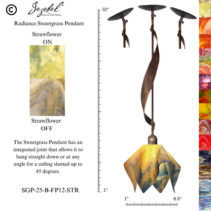 Jezebel Sweetgrass Pendant, Flame