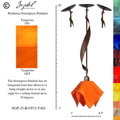 Jezebel Sweetgrass Pendant, Flame