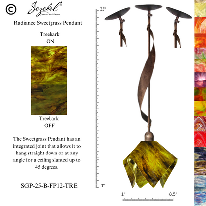 Jezebel Sweetgrass Pendant, Flame