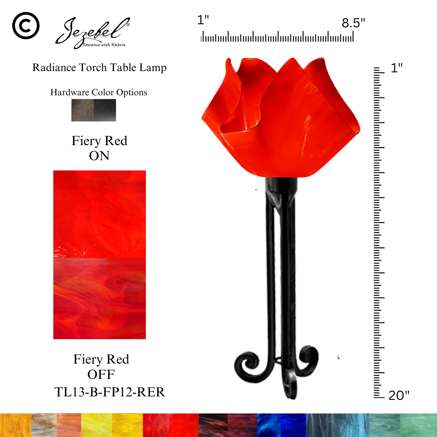 Jezebel® Flame Torch Table Lamp