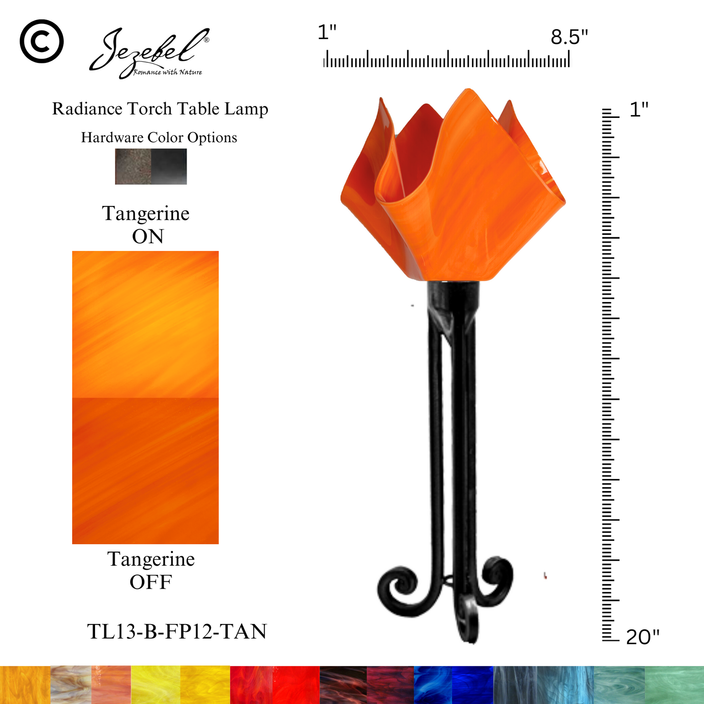 Jezebel® Flame Torch Table Lamp