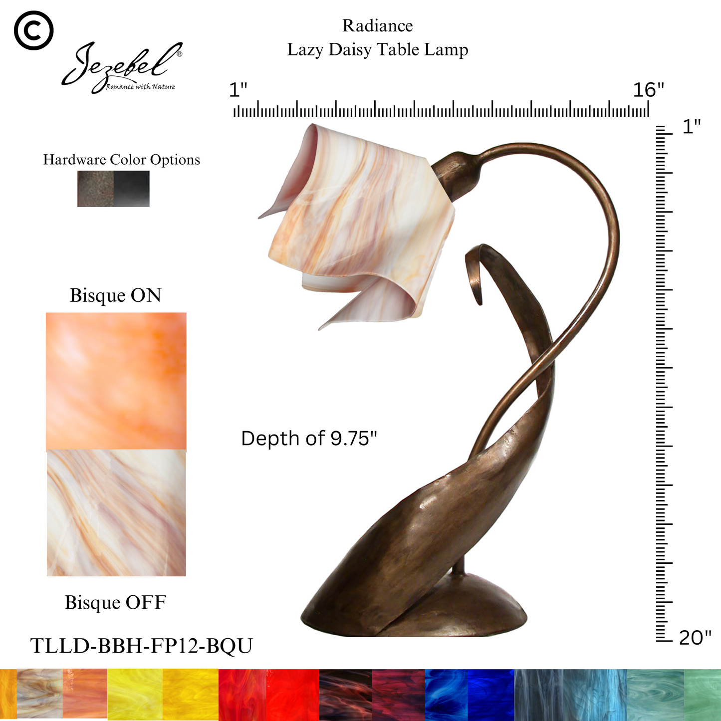 Jezebel® Flame Lazy Daisy Table Lamp