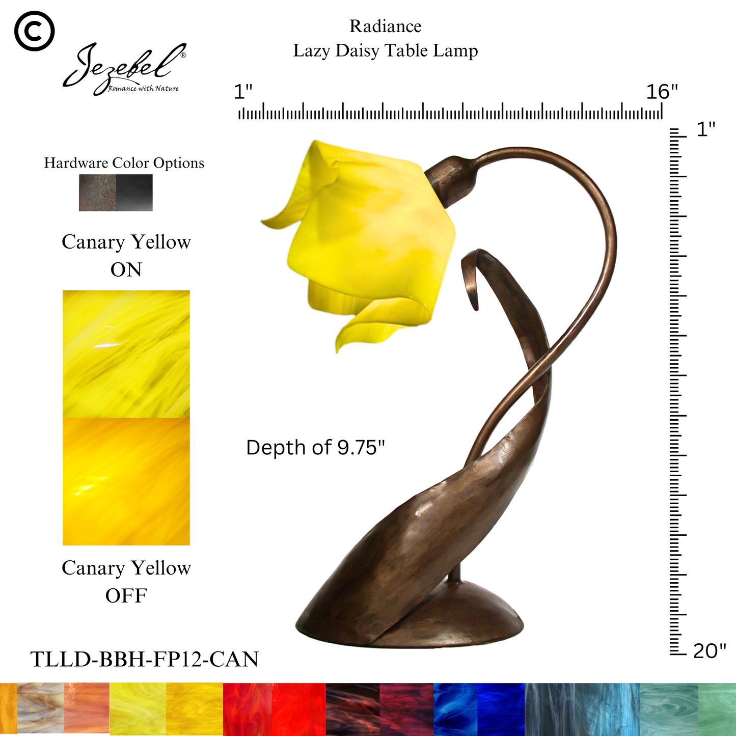 Jezebel® Flame Lazy Daisy Table Lamp