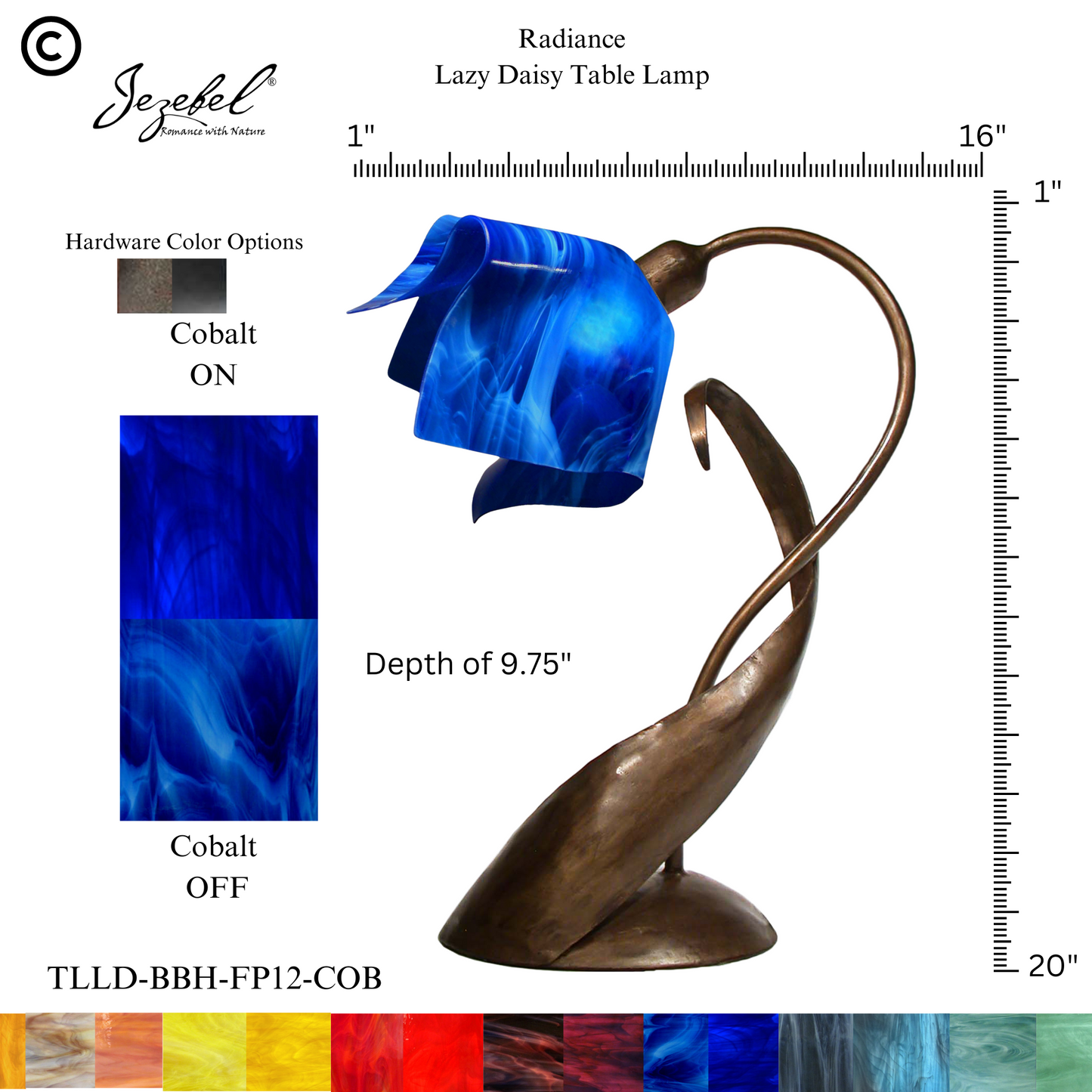Jezebel® Flame Lazy Daisy Table Lamp