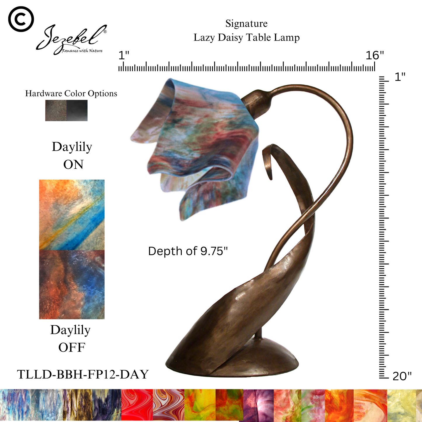 Jezebel® Flame Lazy Daisy Table Lamp