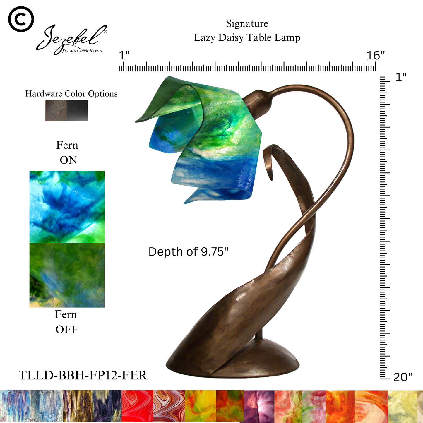 Jezebel® Flame Lazy Daisy Table Lamp