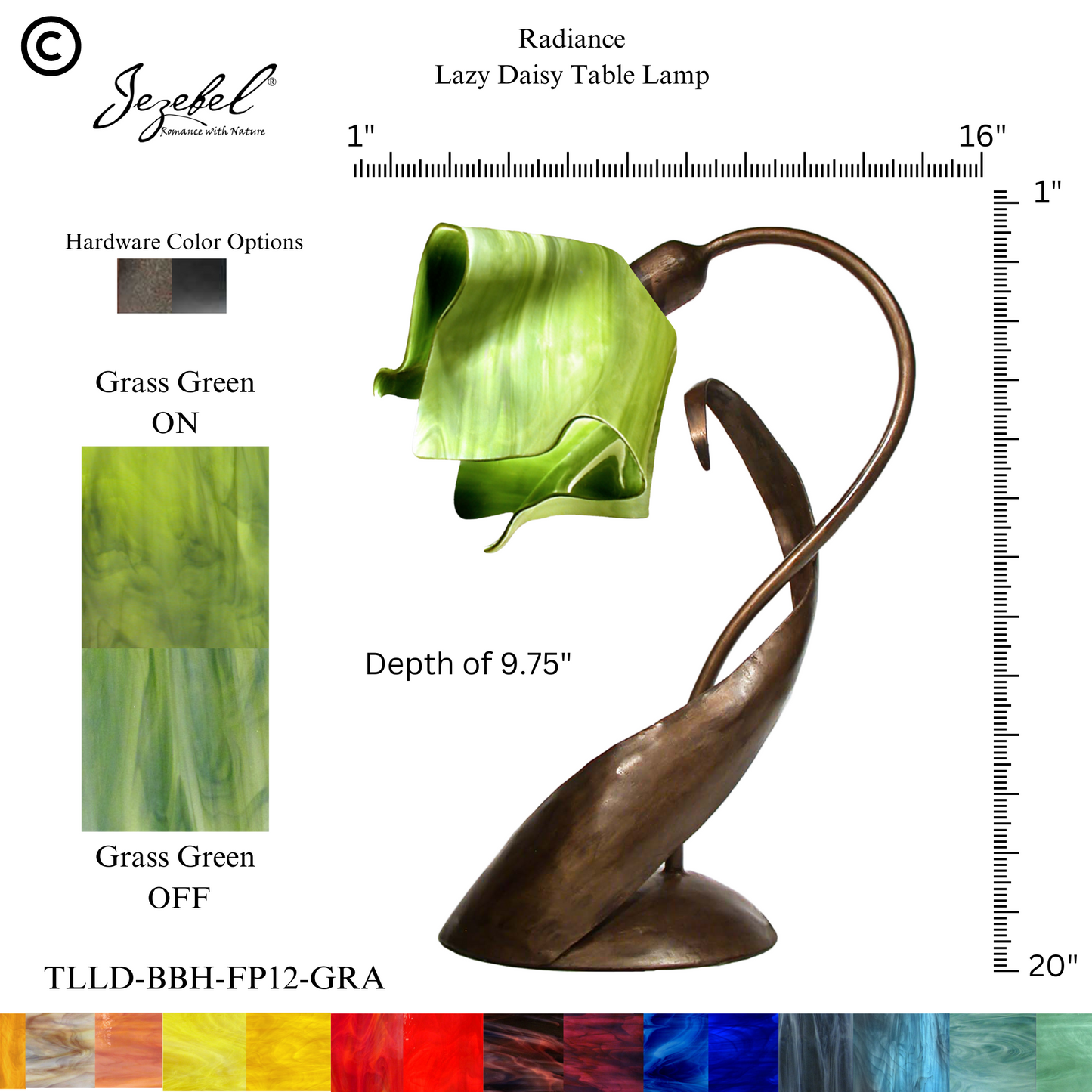 Jezebel® Flame Lazy Daisy Table Lamp