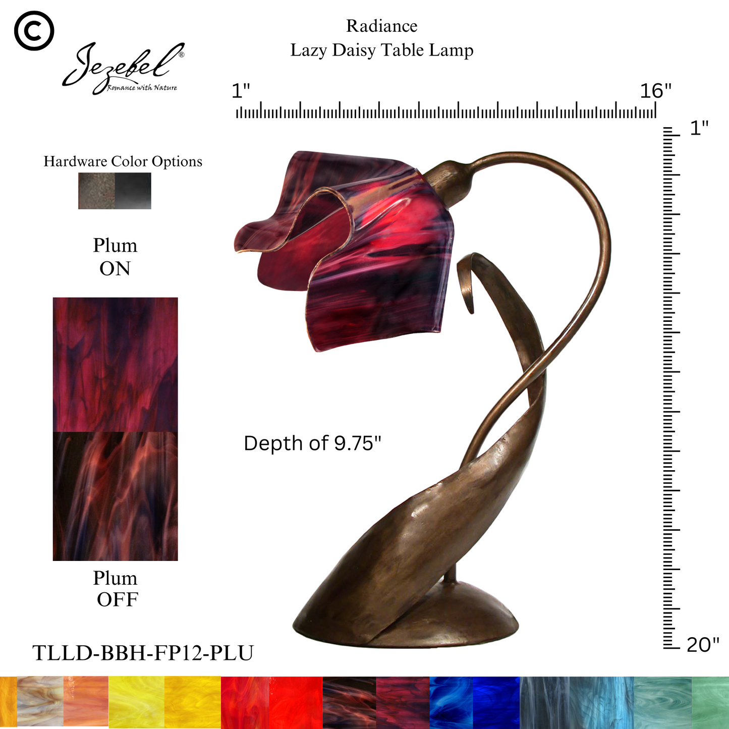 Jezebel® Flame Lazy Daisy Table Lamp
