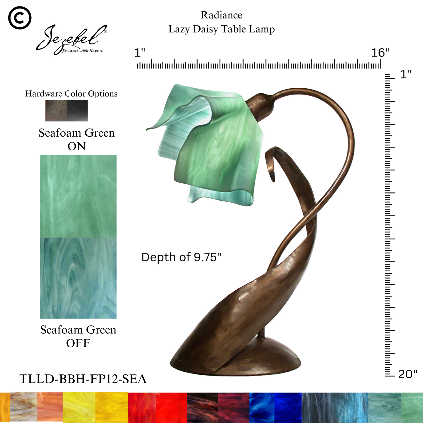 Jezebel® Flame Lazy Daisy Table Lamp