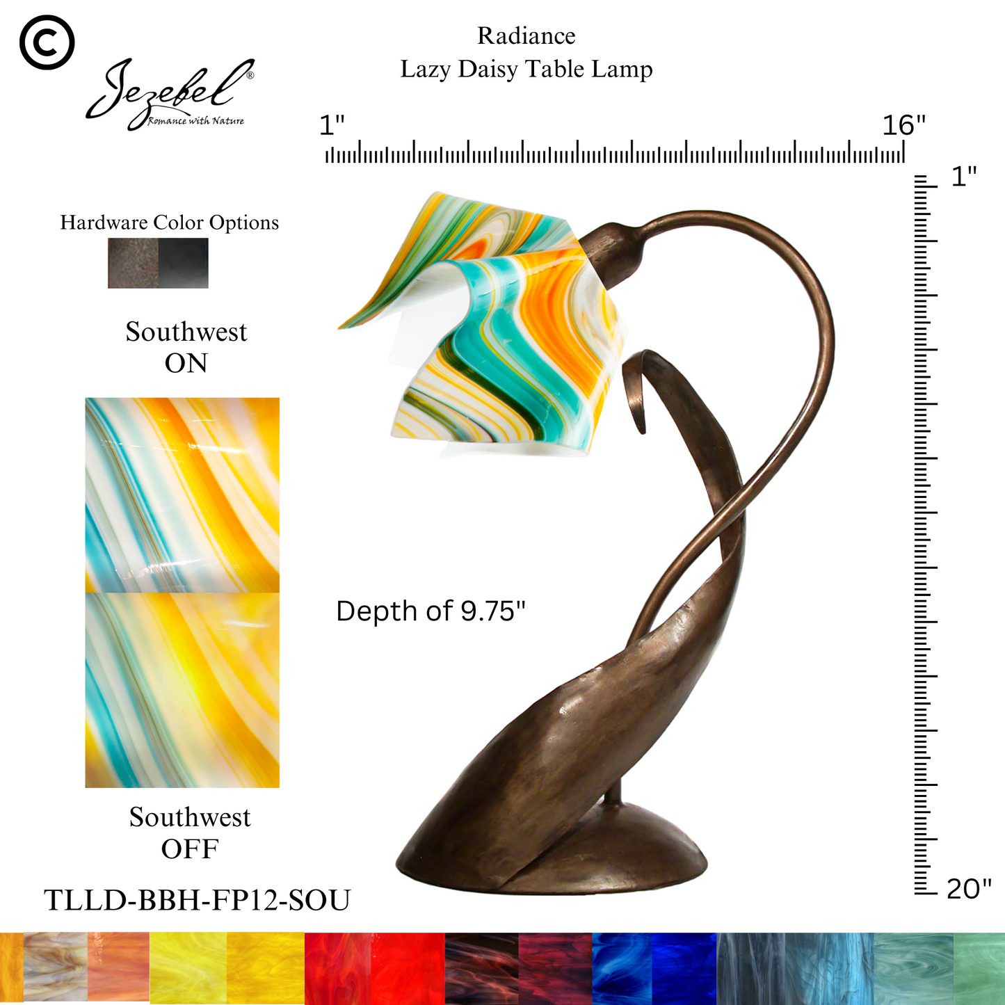 Jezebel® Flame Lazy Daisy Table Lamp