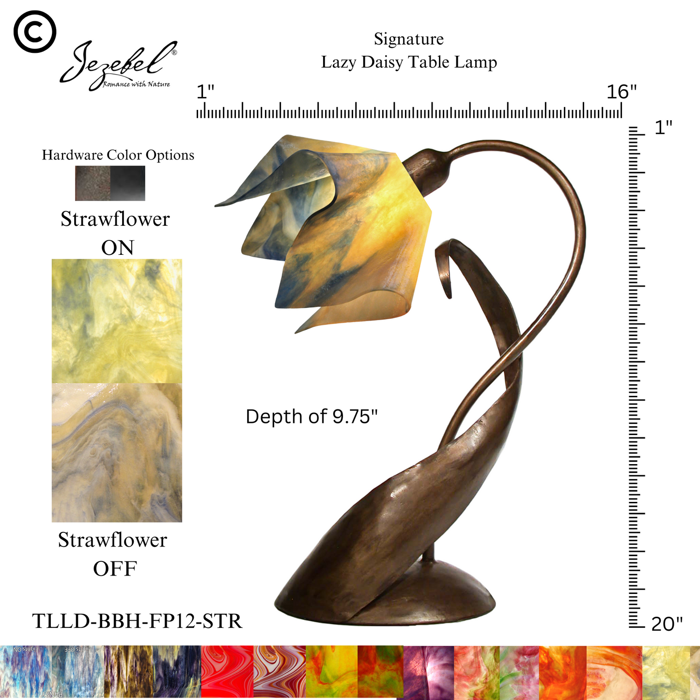 Jezebel® Flame Lazy Daisy Table Lamp