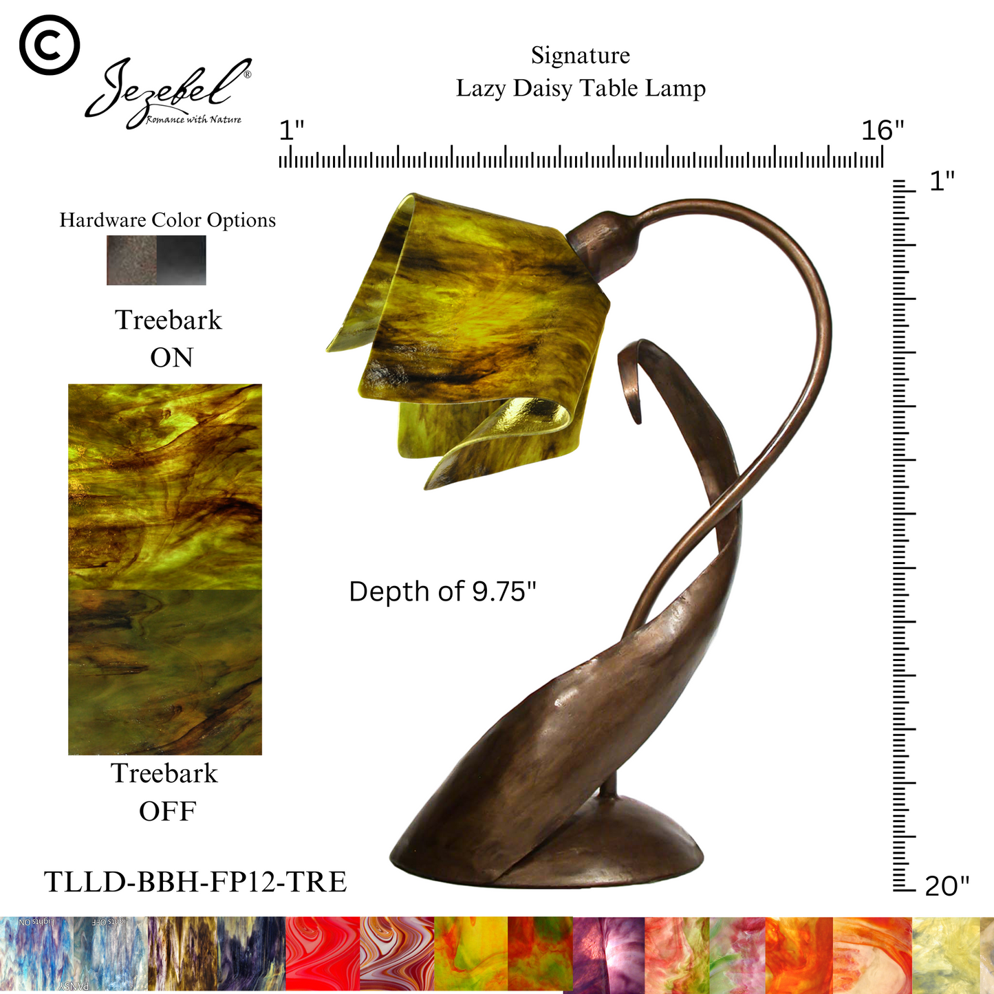Jezebel® Flame Lazy Daisy Table Lamp