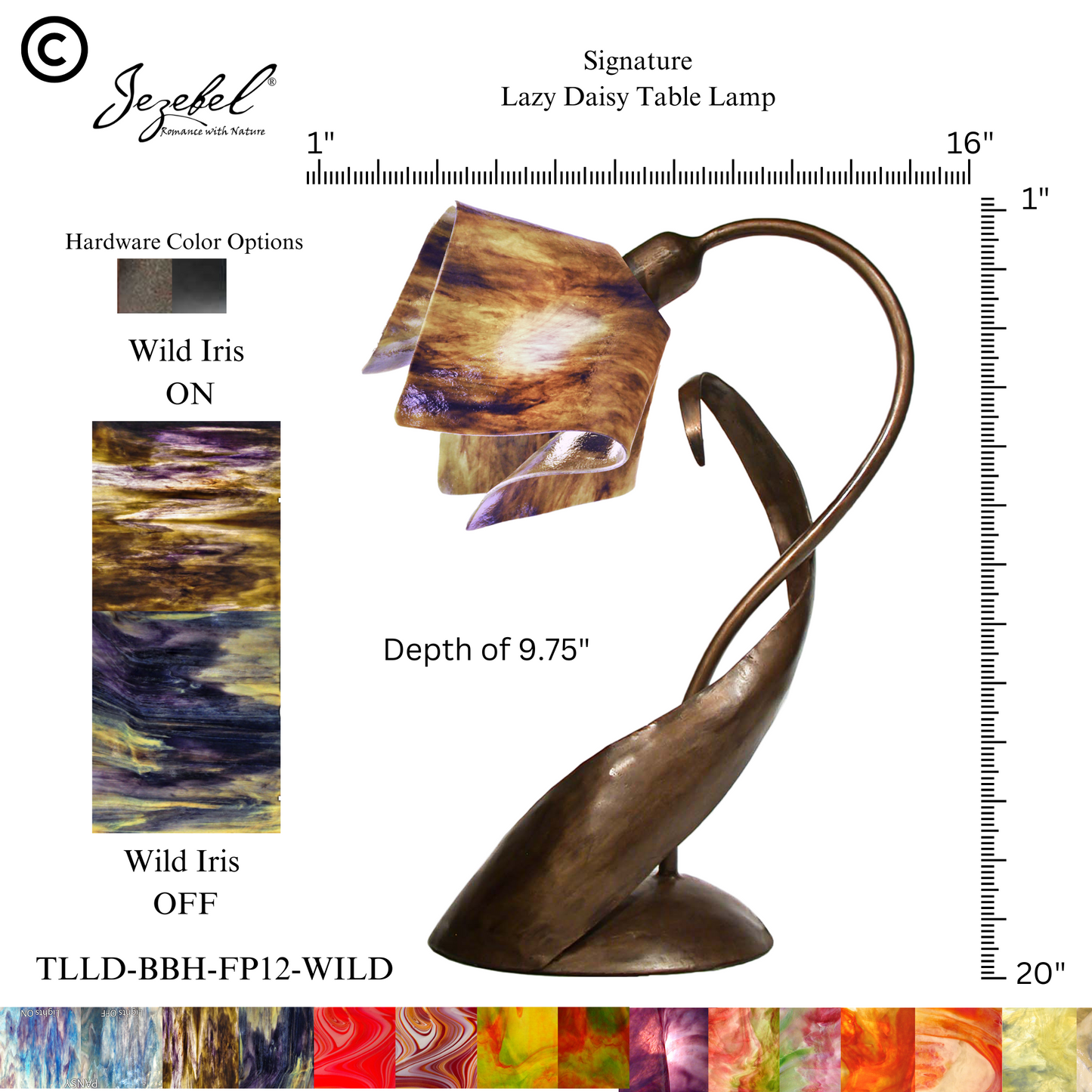 Jezebel® Flame Lazy Daisy Table Lamp