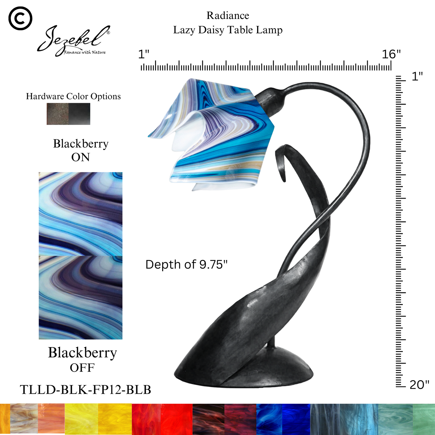 Jezebel® Flame Lazy Daisy Table Lamp