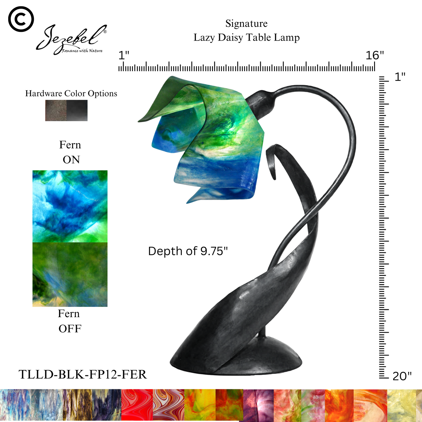 Jezebel® Flame Lazy Daisy Table Lamp