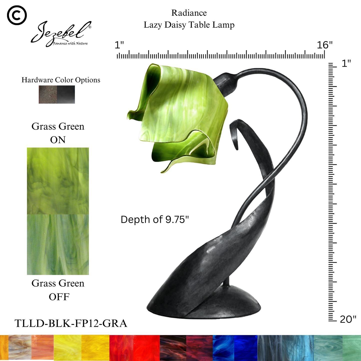 Jezebel® Flame Lazy Daisy Table Lamp