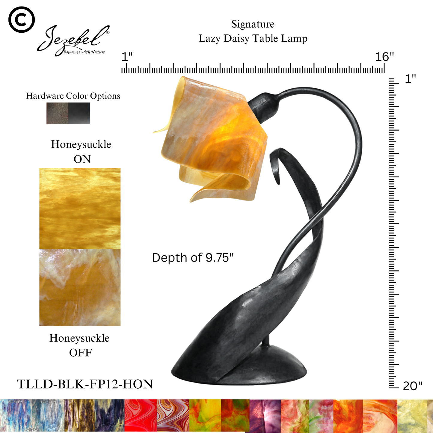 Jezebel® Flame Lazy Daisy Table Lamp