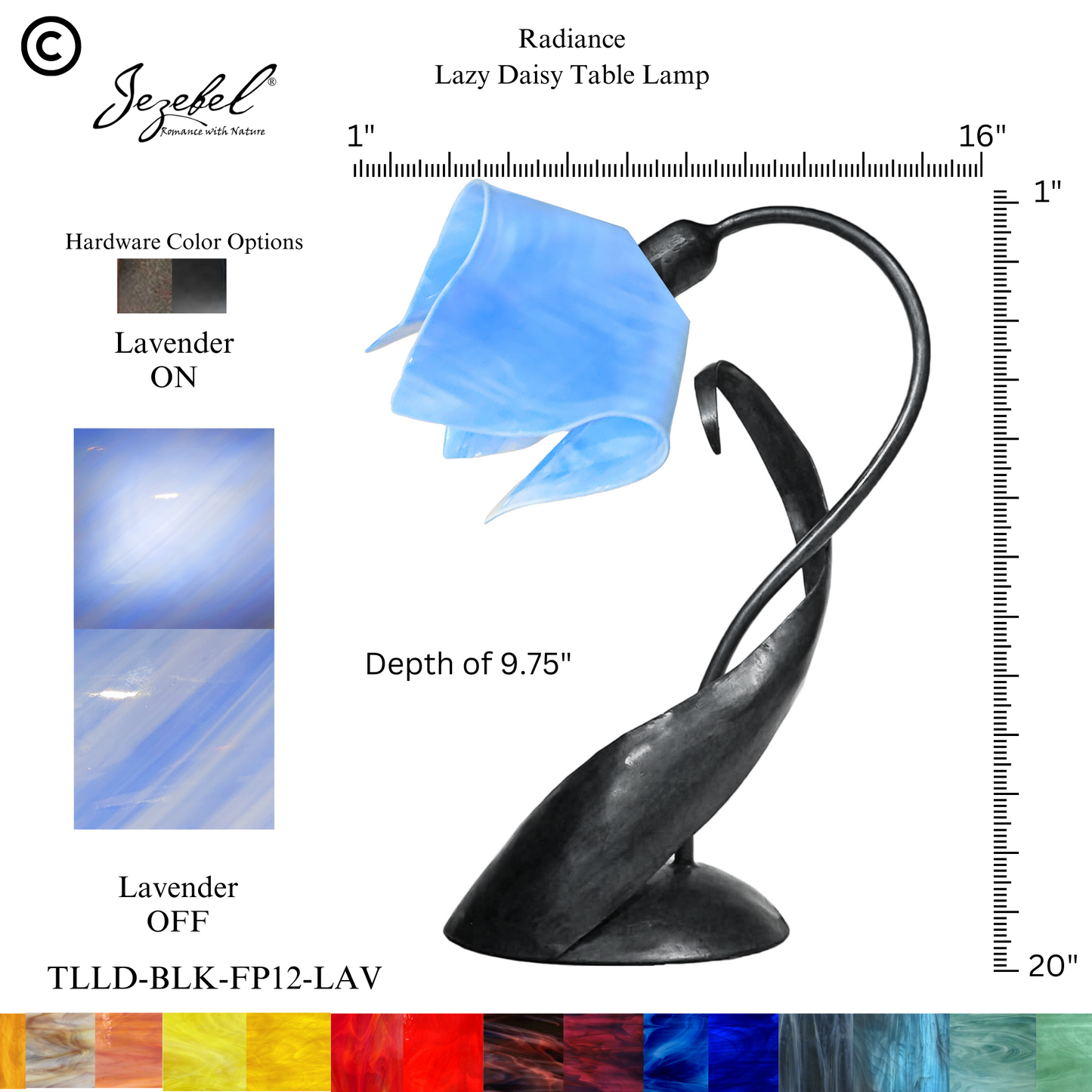 Jezebel® Flame Lazy Daisy Table Lamp