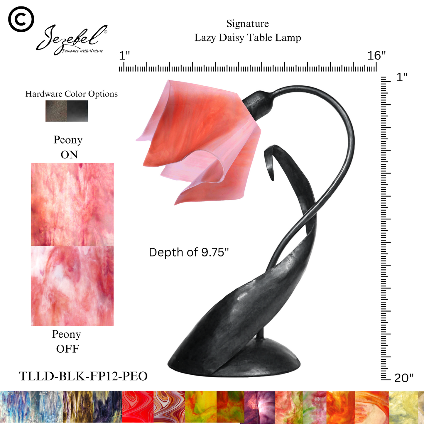Jezebel® Flame Lazy Daisy Table Lamp
