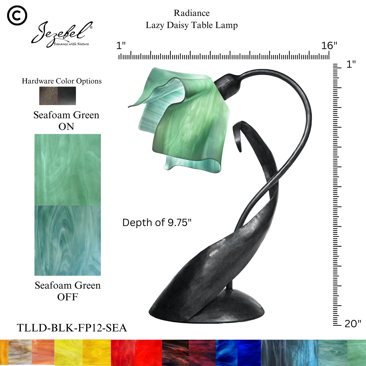 Jezebel® Flame Lazy Daisy Table Lamp