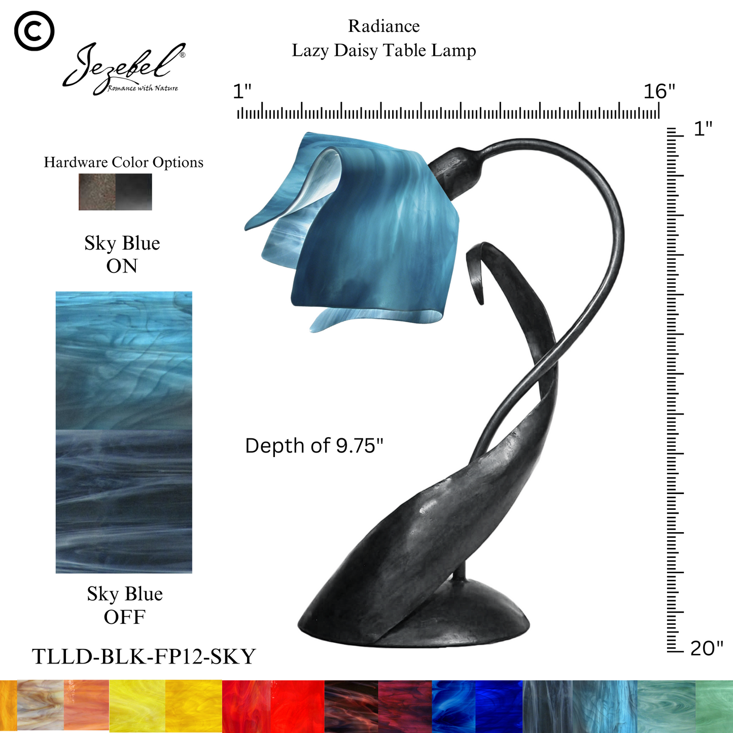 Jezebel® Flame Lazy Daisy Table Lamp