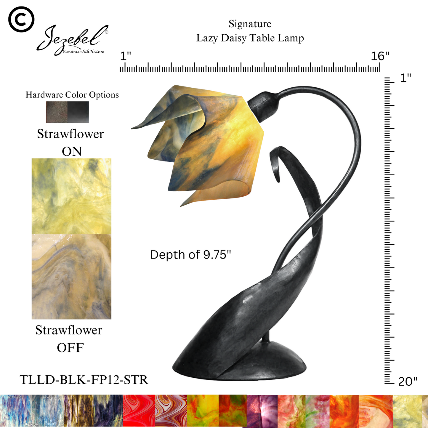 Jezebel® Flame Lazy Daisy Table Lamp