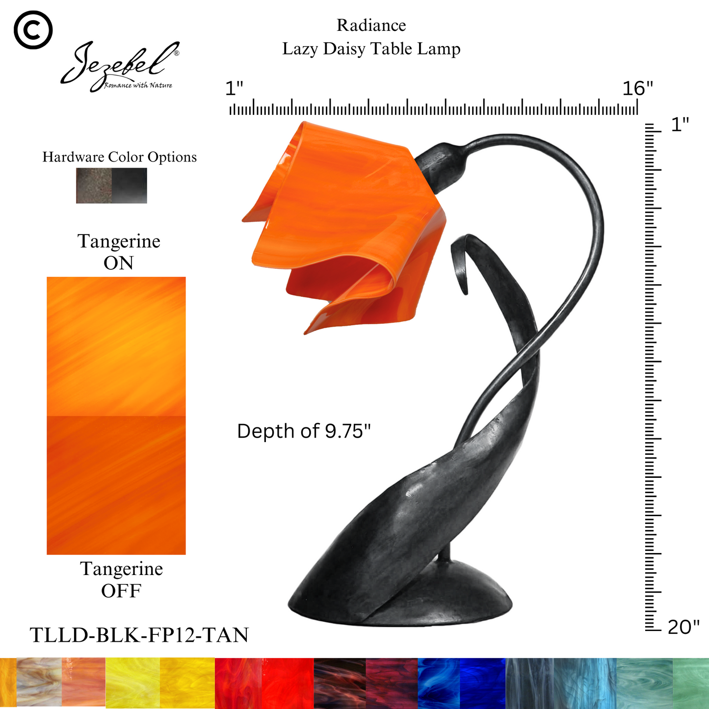 Jezebel® Flame Lazy Daisy Table Lamp
