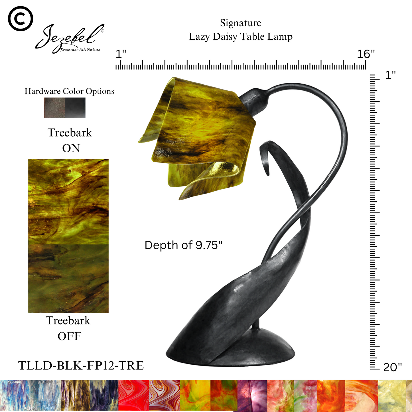 Jezebel® Flame Lazy Daisy Table Lamp