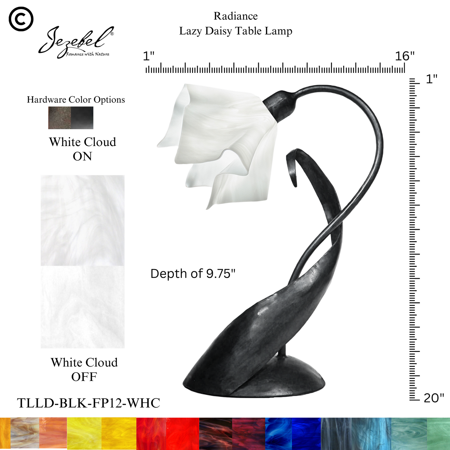 Jezebel® Flame Lazy Daisy Table Lamp