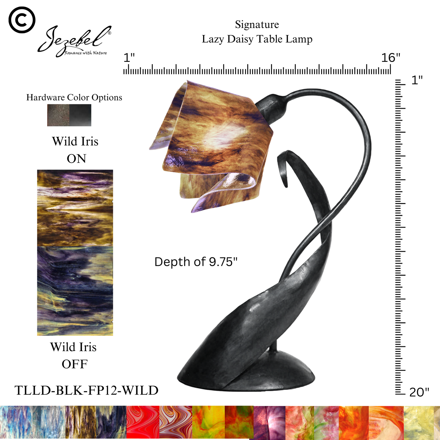 Jezebel® Flame Lazy Daisy Table Lamp