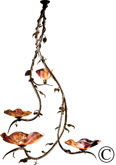 Magnolia Four Blossom Chandelier