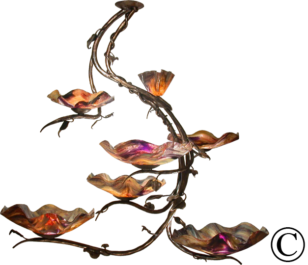 Magnolia Seven Blossom Chandelier