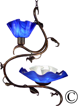 Two Blossom Swag Chandelier