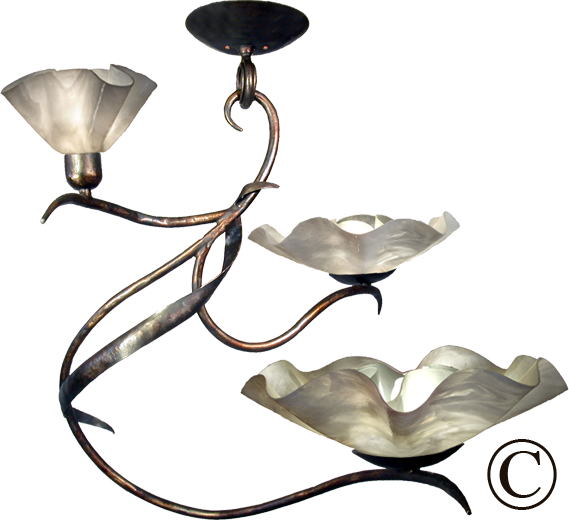 Lazy Daisy Three Blossom Swag Chandelier