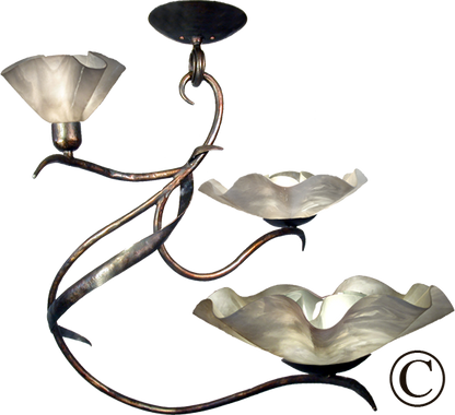 Lazy Daisy Three Blossom Swag Chandelier