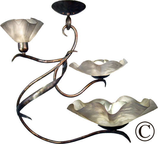 Lazy Daisy Three Blossom Swag Chandelier