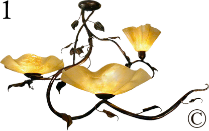 Magnolia Three Blossom Chandelier